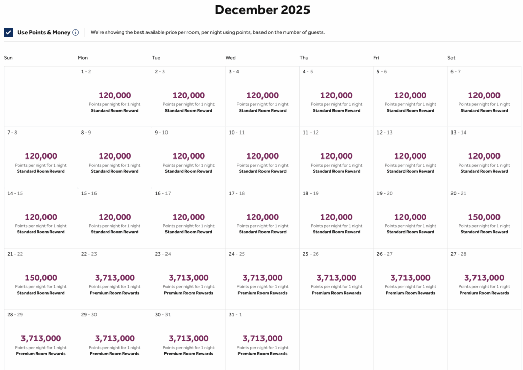 Hilton award calendar for Waldorf Astoria Costa Rica